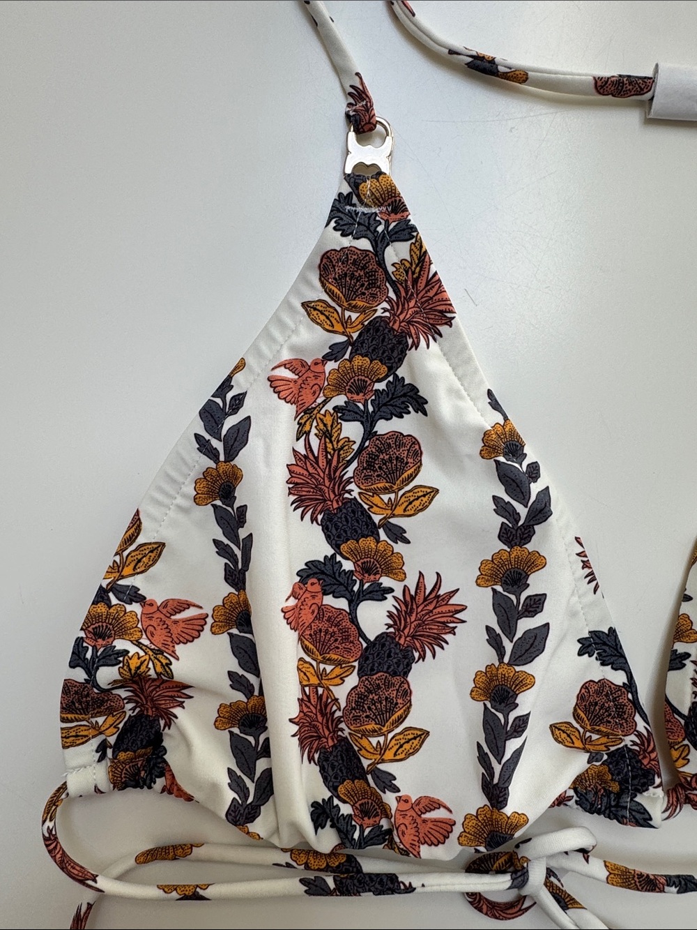 Tory Burch NWT Orange Wonderland Vine print High-Waist Bikini Set size L - Picture 6 of 11